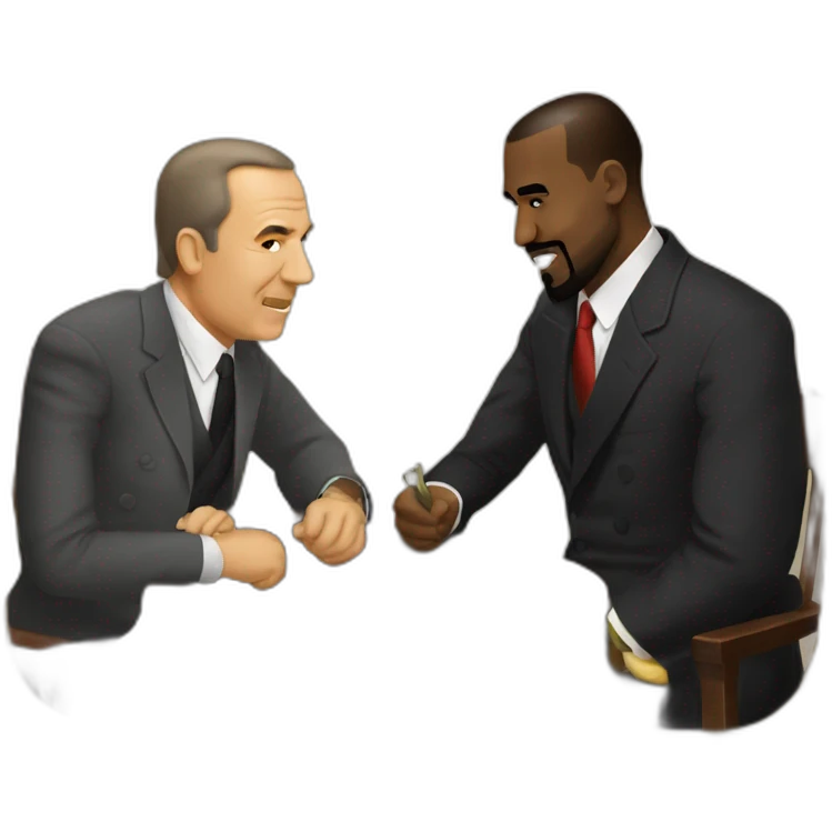 Kanye West and Atatürk chatting emoji