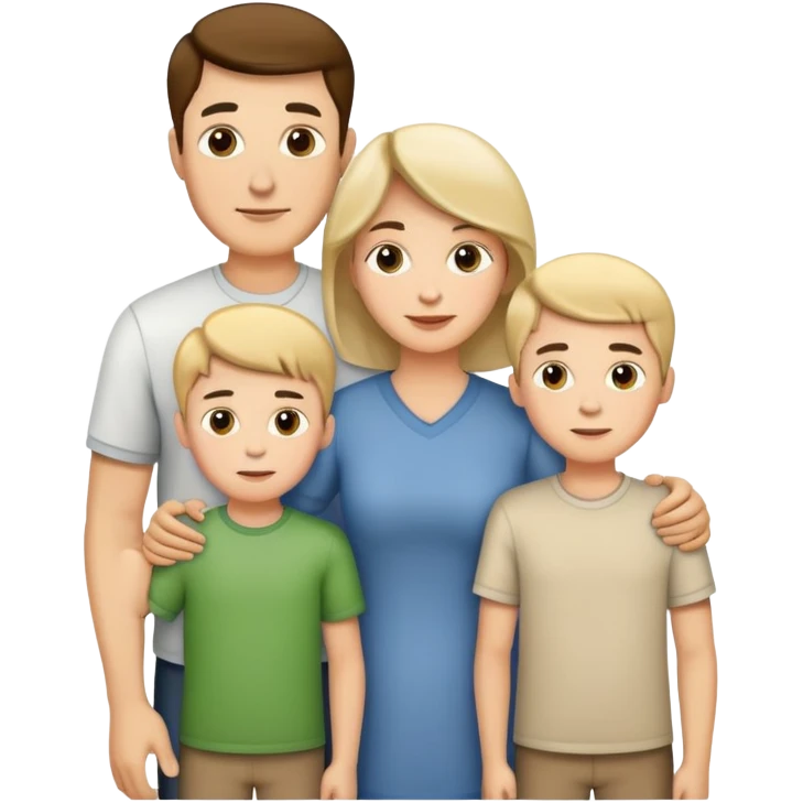 dad, mom and 2 sons emoji