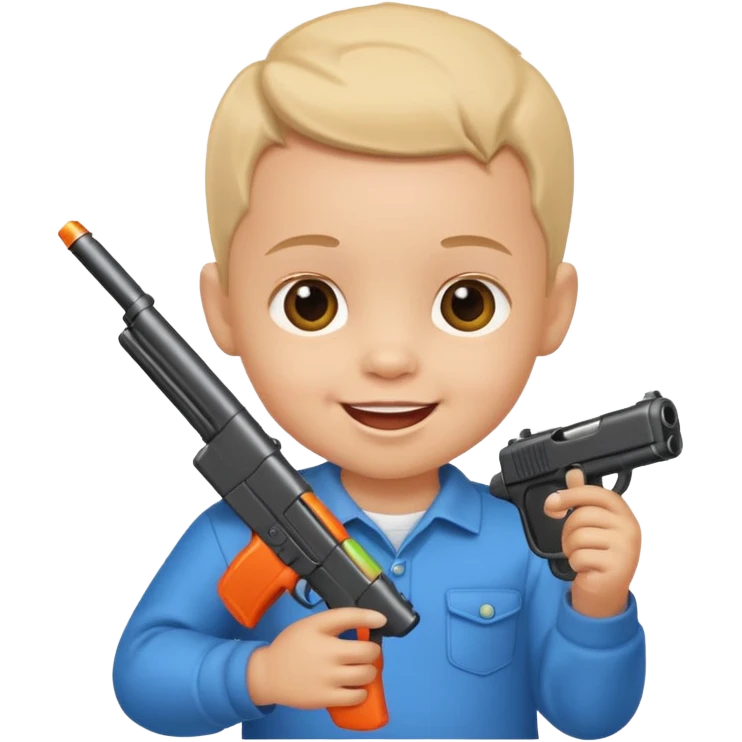 Make a baby holding a gun emoji