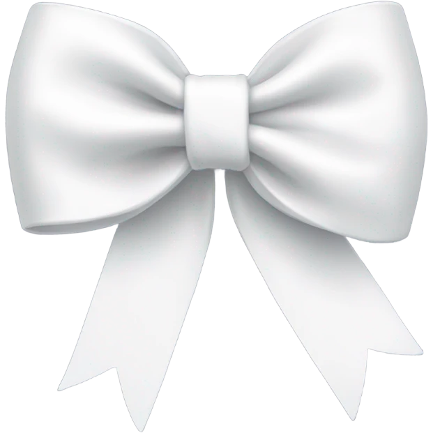 White preppy bow emoji