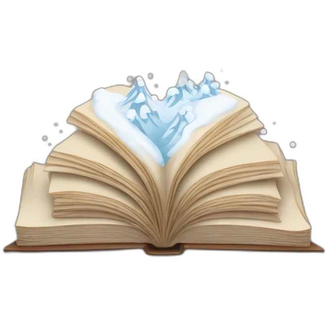 Books with snow emoji