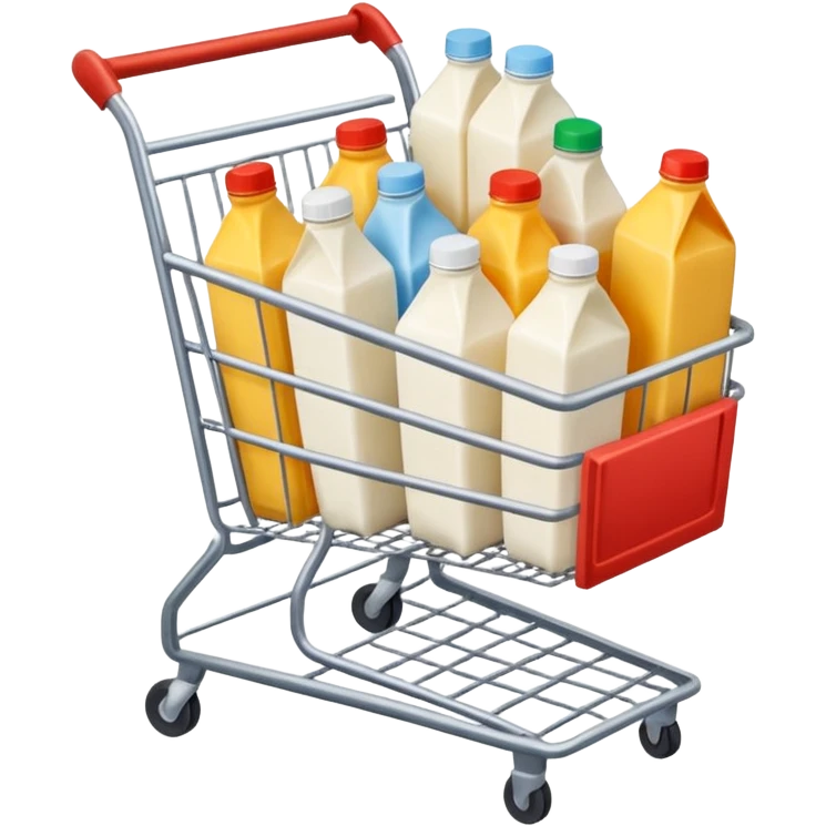 carrito de compras leche care  huevos carne emoji
