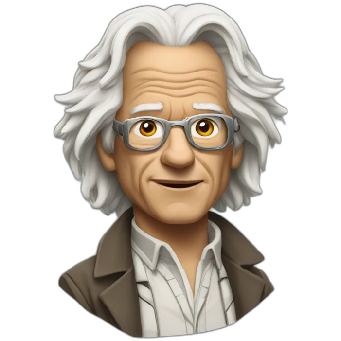 Doc Brown back in the future emoji