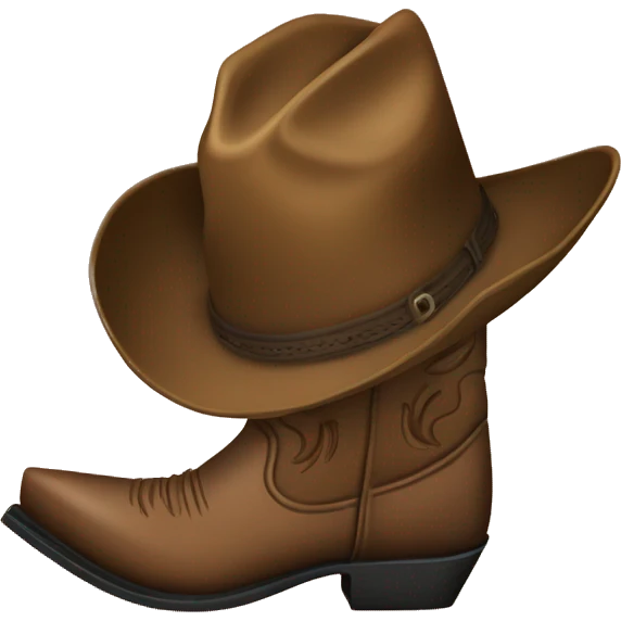 Cowboy boots with hat emoji