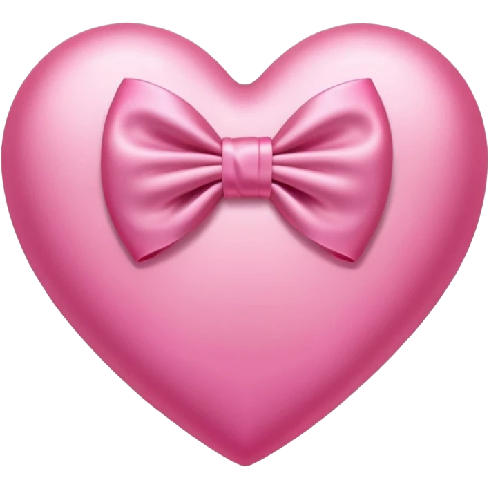 Heart with pink and a Cute bow emoji