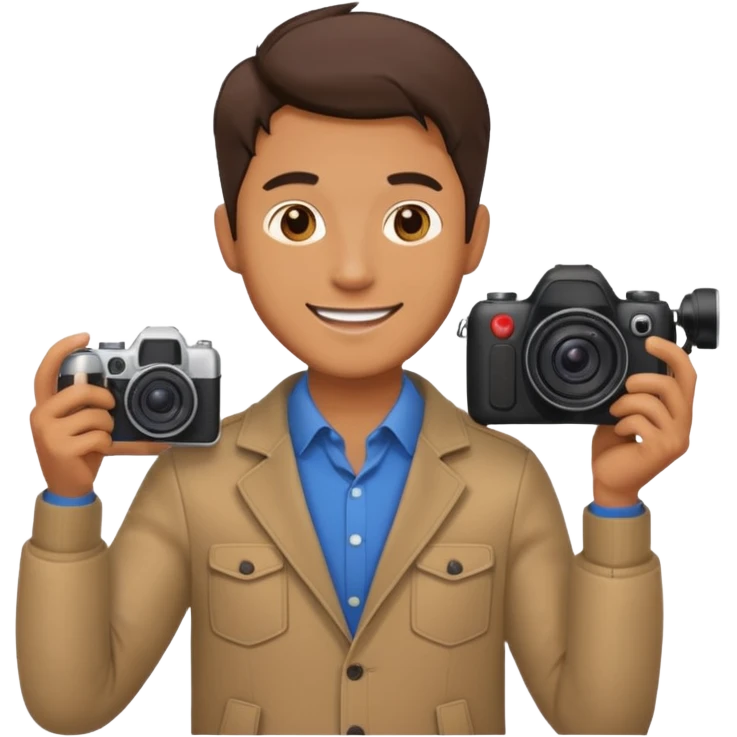 man with Camera, different outfit emoji