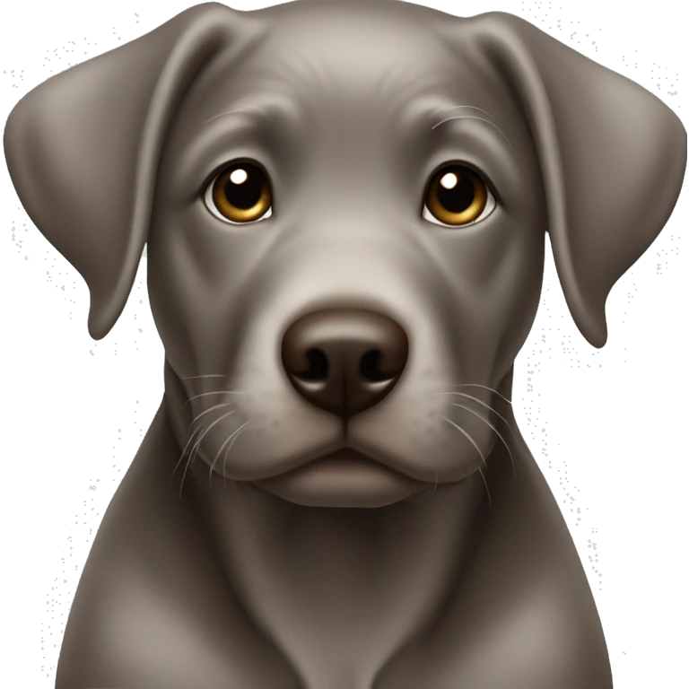 silver chocolate lab puppy emoji