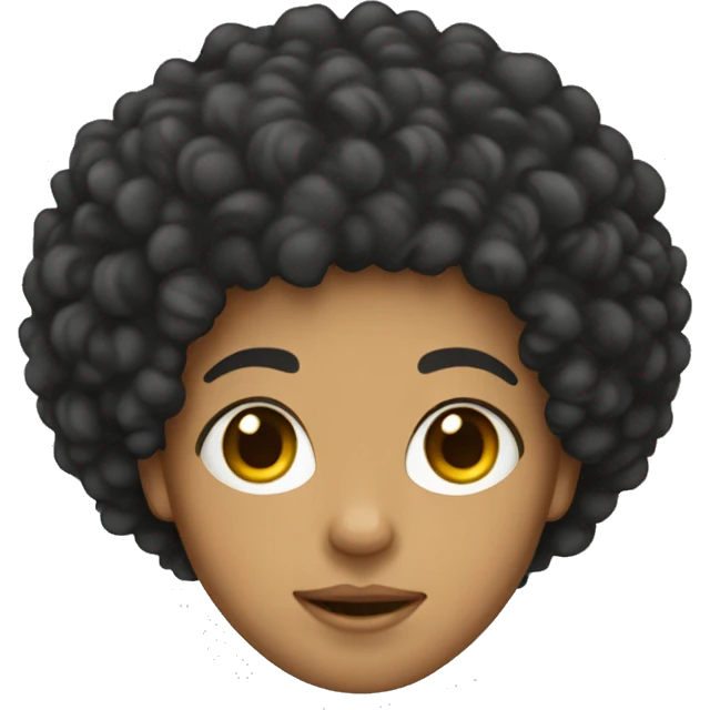 lightskin with curly afro emoji