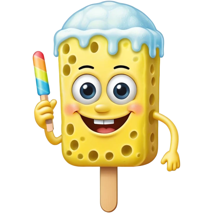 Spongebob mit eis am stiel emoji
