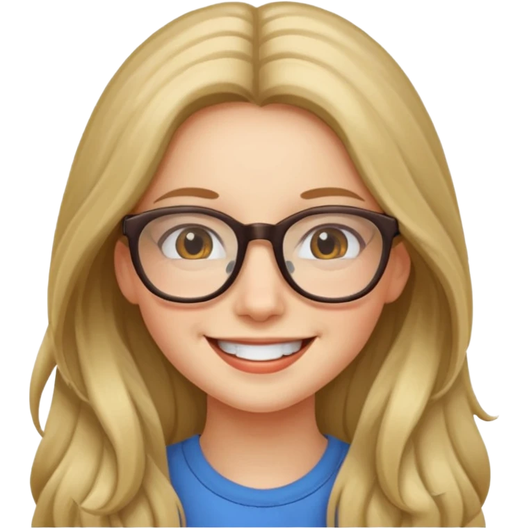 IT long haired girl with glasses emoji