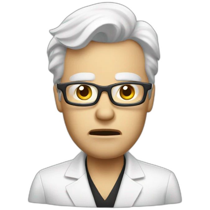 white angry car dealer emoji