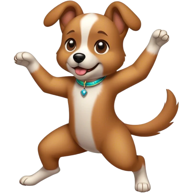 Dog dancing emoji