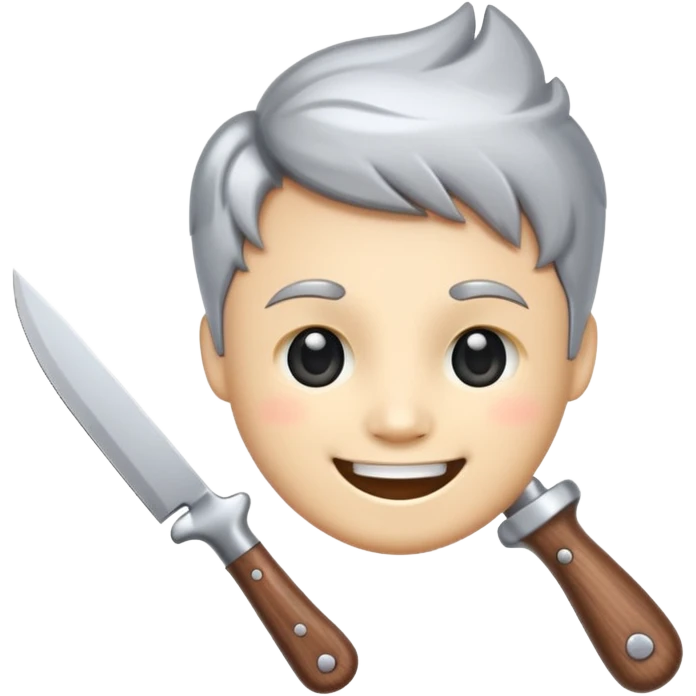 cute knife with face emoji