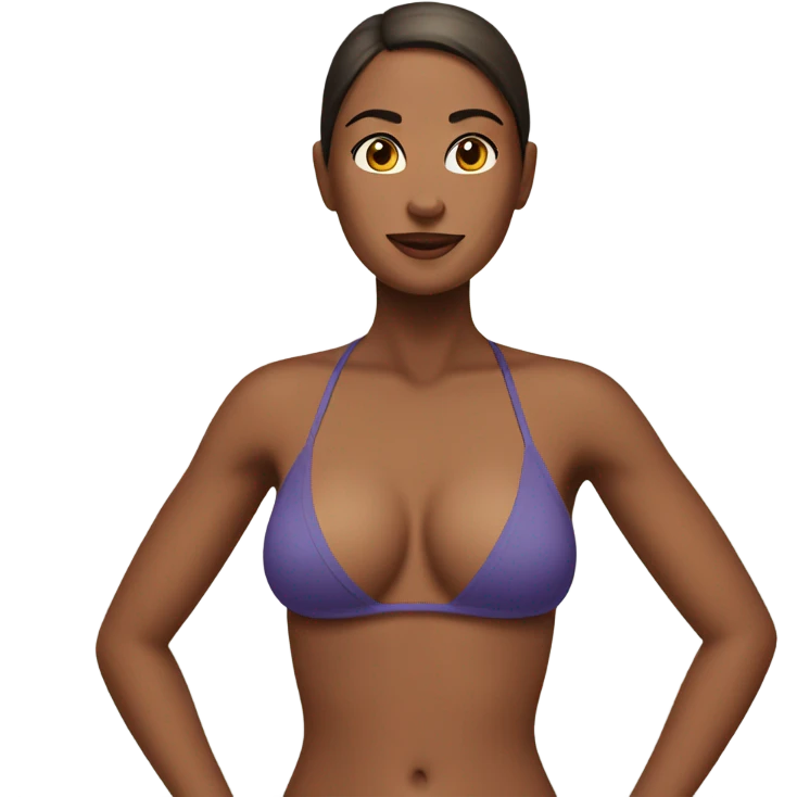 Woman with bikini emoji