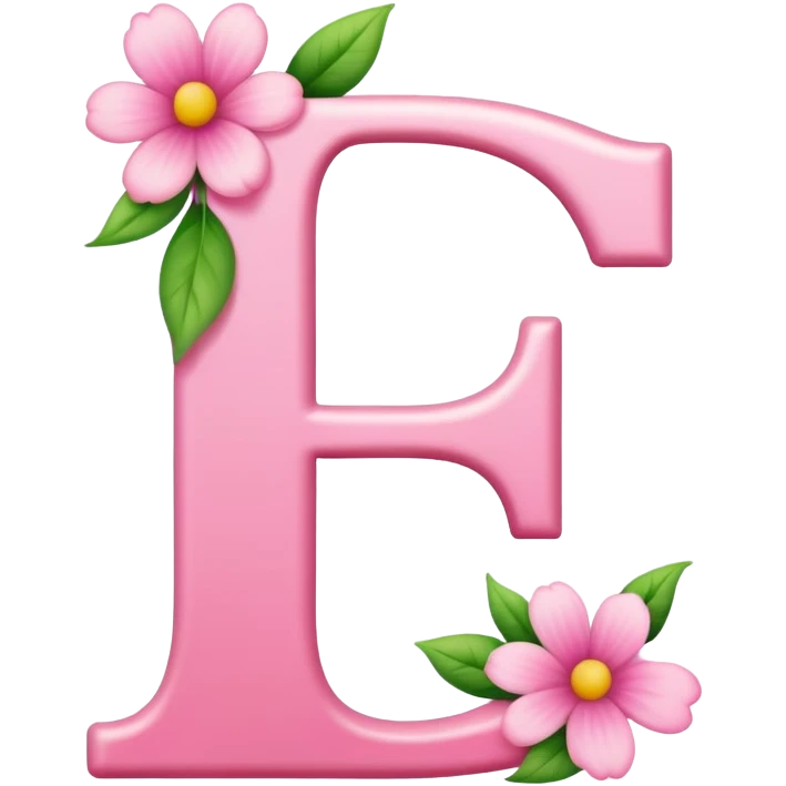 Pink, romantic, flowery, the letter “F” emoji