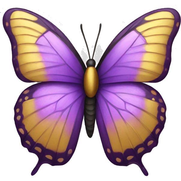 Purple and gold butterfly emoji