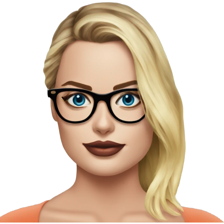 :Margot Robbie: glasses  emoji