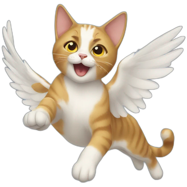 cat flying emoji