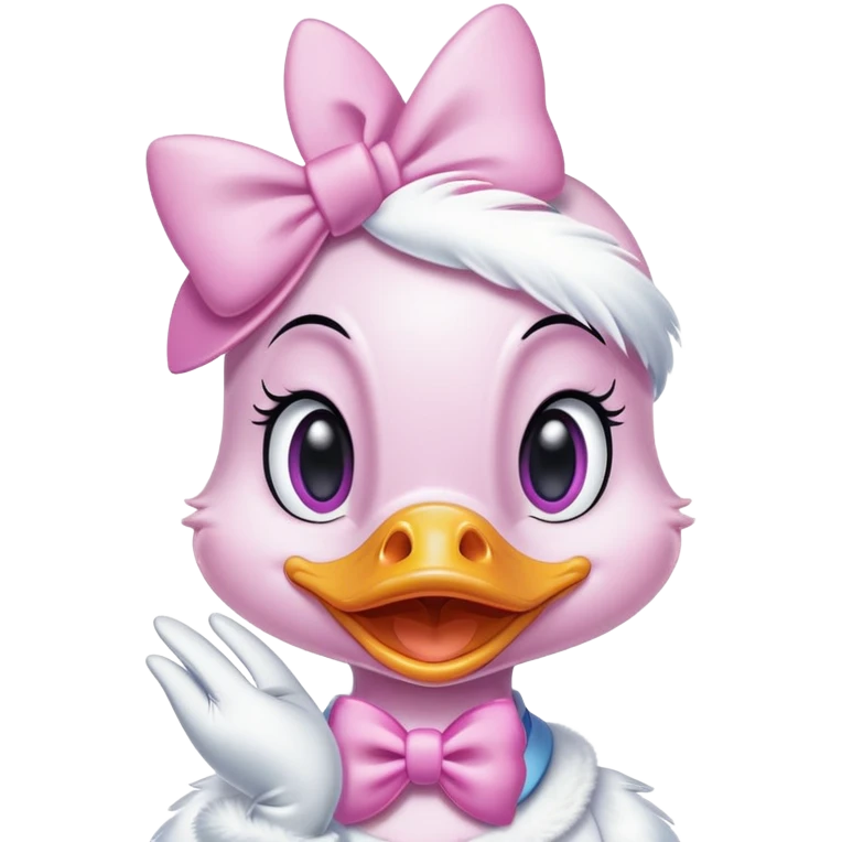Daisy Duck from Disney winking emoji