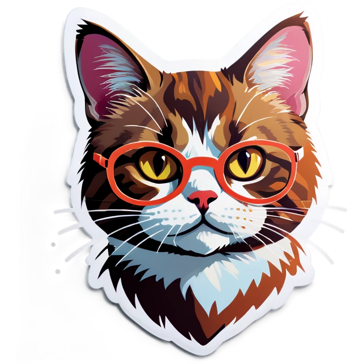 A cat with glasses emoji