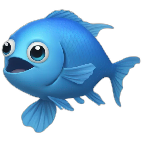 Blue fish maging video emoji