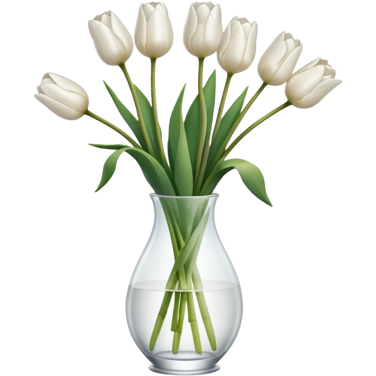 white tulips 
 emoji