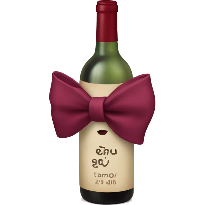 Bow on wine bottle emoji