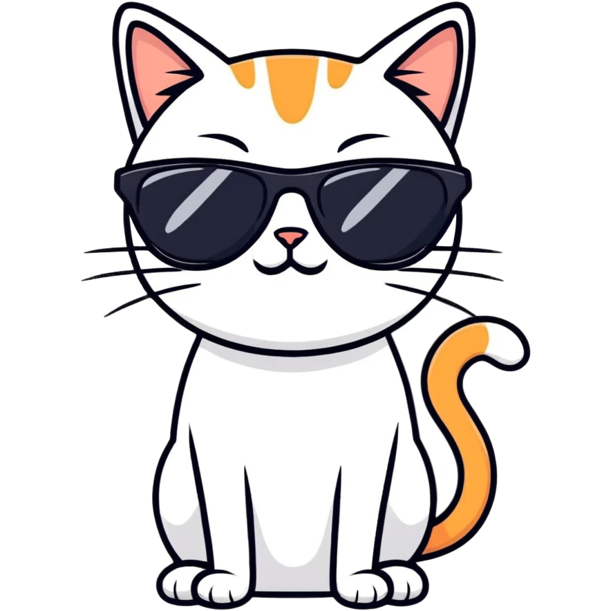 Cat with sunglasses emoji