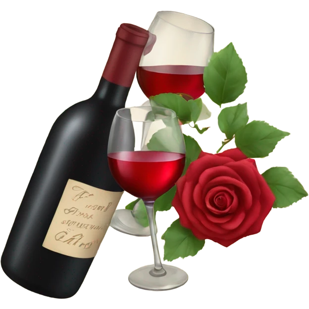 wine and roses emoji
