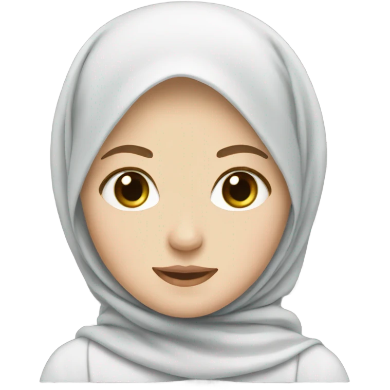 Cute white girl with hijab emoji