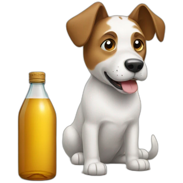 dog and bottle emoji