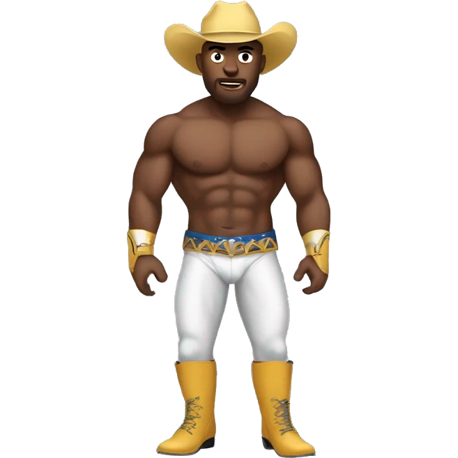 Wrestling cowboy emoji