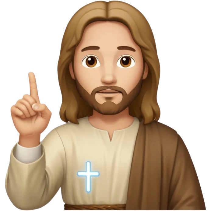 jesus pointing you with finger emoji