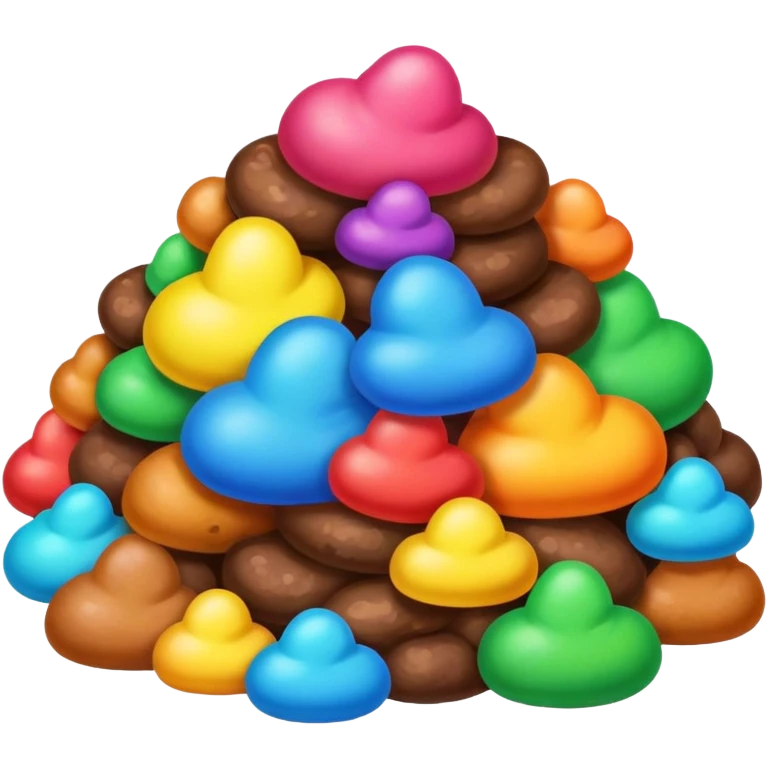 Rainbow poop  emoji