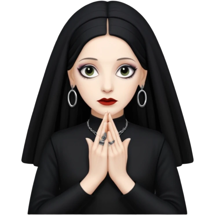 Lene Lovich shown as on the Stateless album cover with a typical symmetrical hand pose emoji