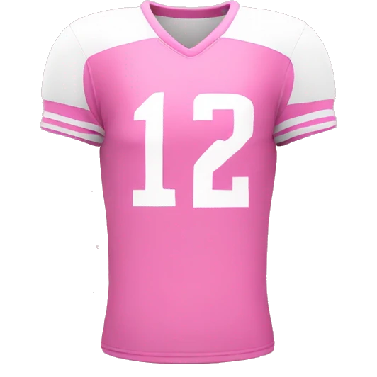 Football jersey pink emoji