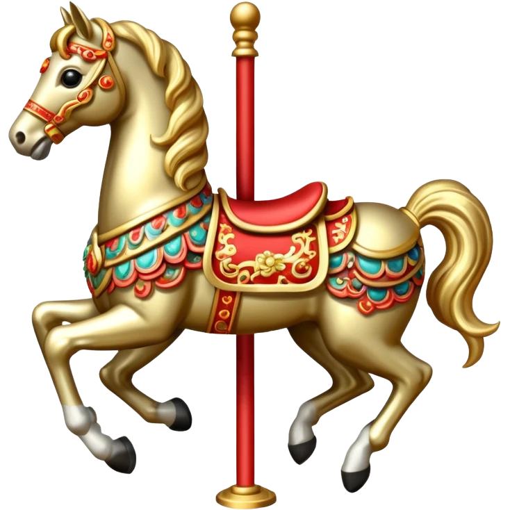 Chinese new year 马，旋转木马🎠 emoji