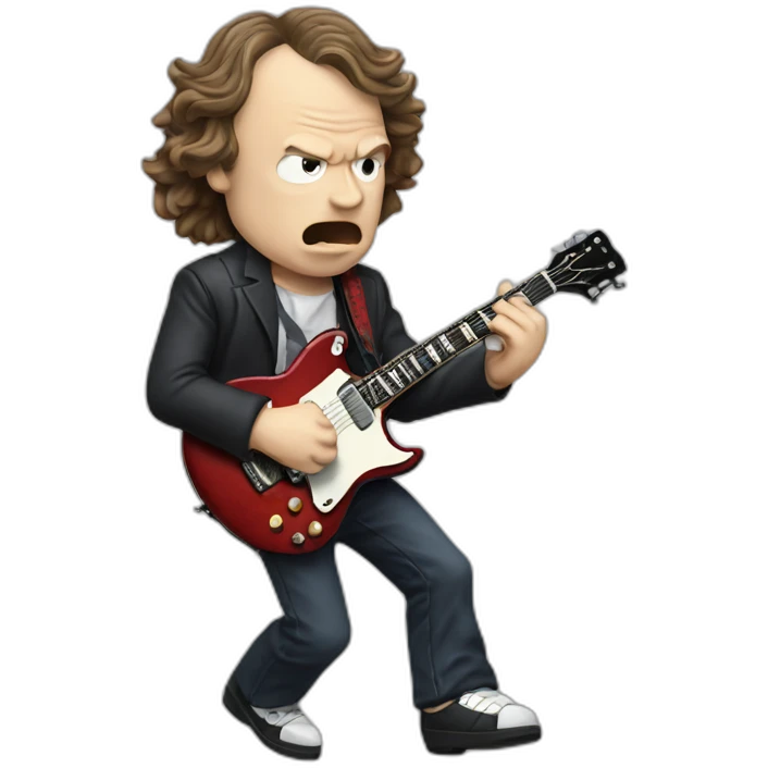 Angus young playing guitar emoji