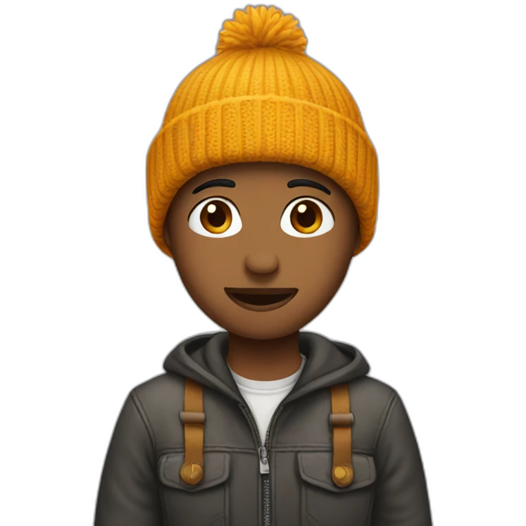 Person wearing a beanie emoji