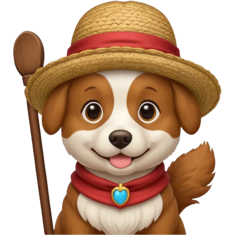 dog with gondolier hat emoji