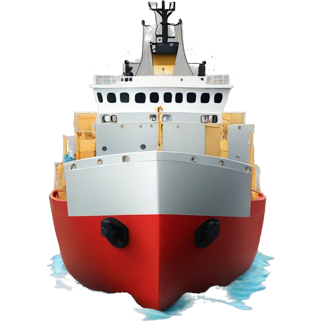 red cargo ship emoji