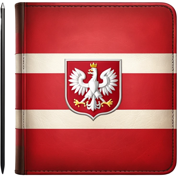 book with leather cover with flag of poland emoji