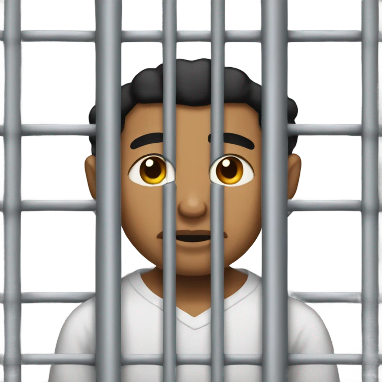 Lightskin man in jail cell emoji