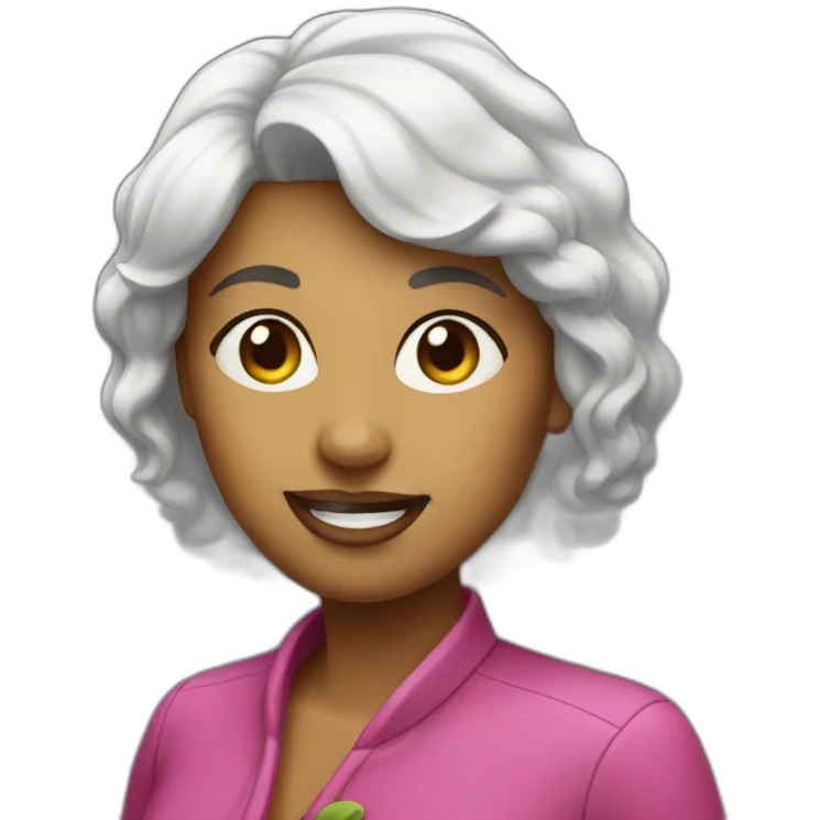 lady selling emoji