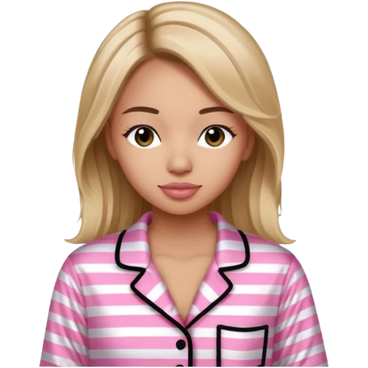 victoria secret pjs light pink and black stripes women emoji
