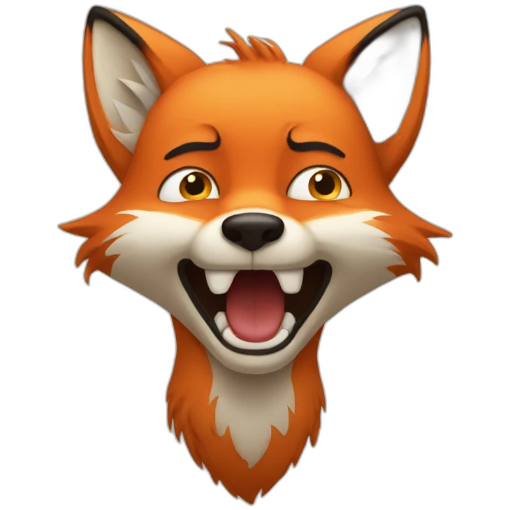 the fox is unhappy emoji