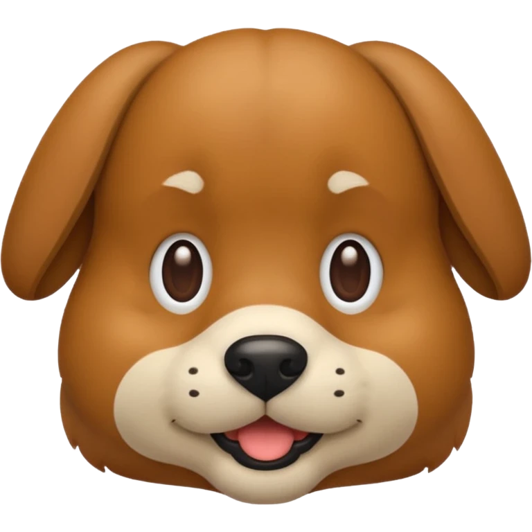 dog emoji, Apple emoji style, simple, rounded, friendly emoji