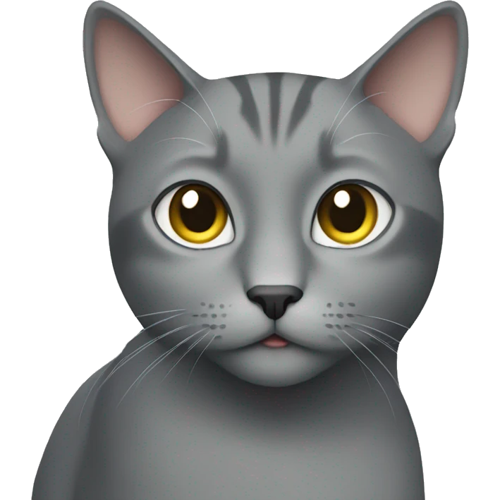Grey cat gazing indoors emoji
