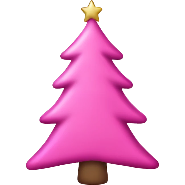 Pink Christmas tree emoji