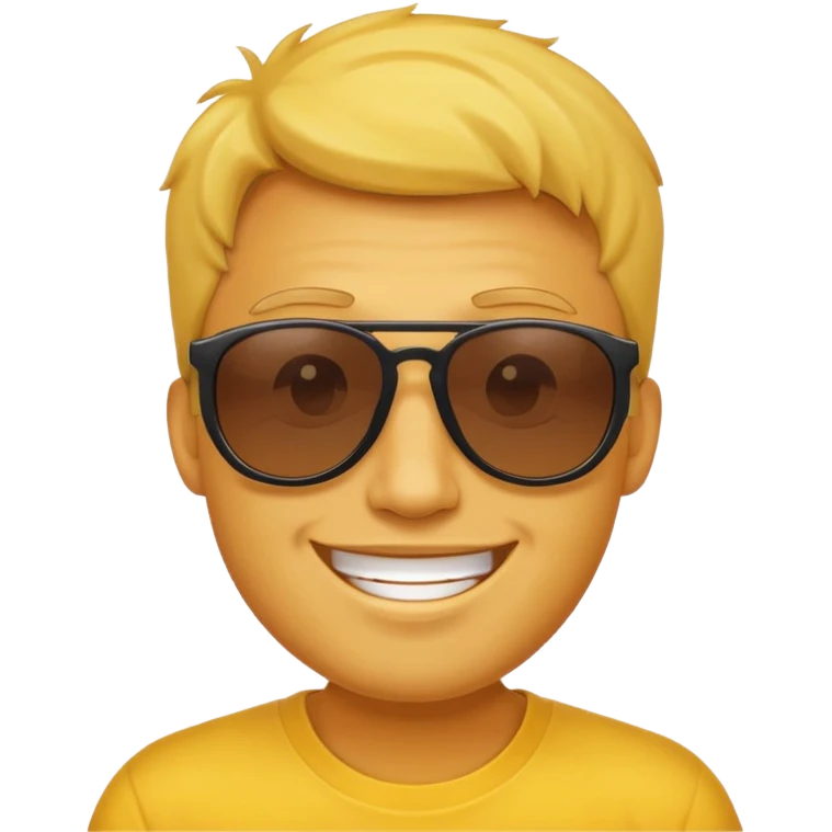Yellow guy with sunglasses emoji